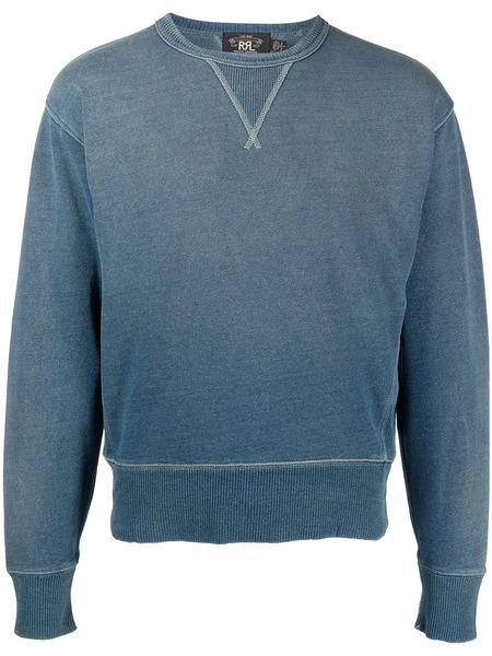  Ralph Lauren Rrl Felpa French Terry - Blu 