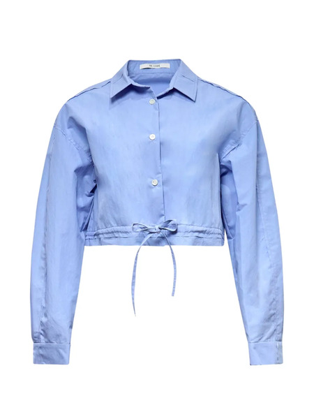  Re Code Camicia Crop Con Coulisse - Blu 