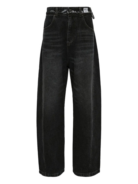 Re Code Jeans Con Orlo Sfilacciato - Nero 
