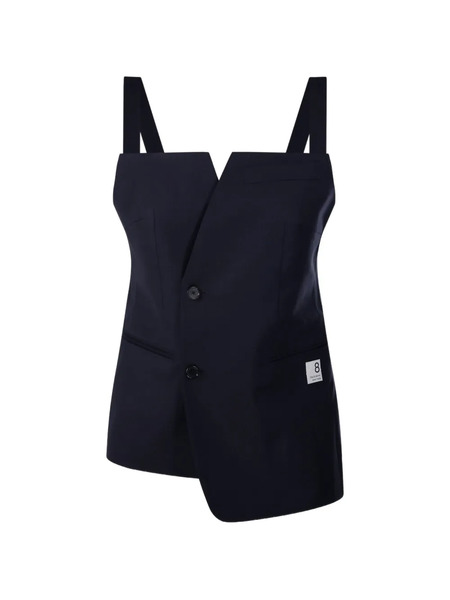  Re Code Top Con Bottoni - Blu 