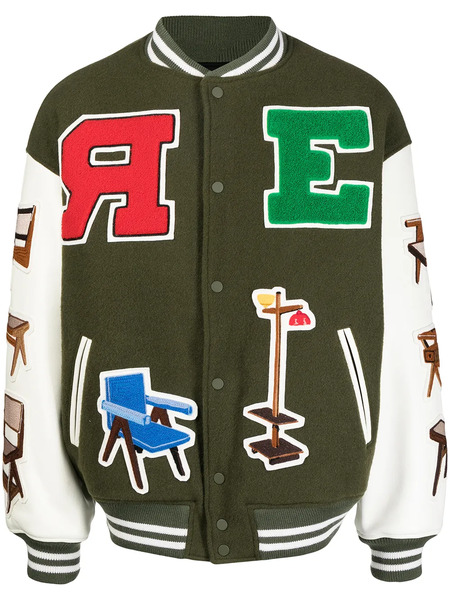  Readymade Bomber Con Applicazione - Verde 