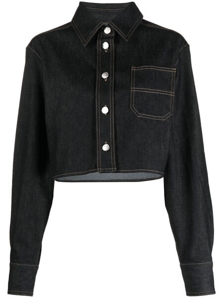  Remain Camicia Denim Crop - Nero 