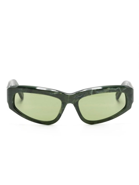  Retrosuperfuture Occhiali Da Sole Motore Squadrati - Verde 