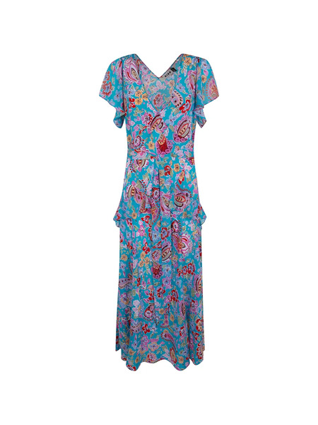  Rixo Abito A Fiori - Blu 