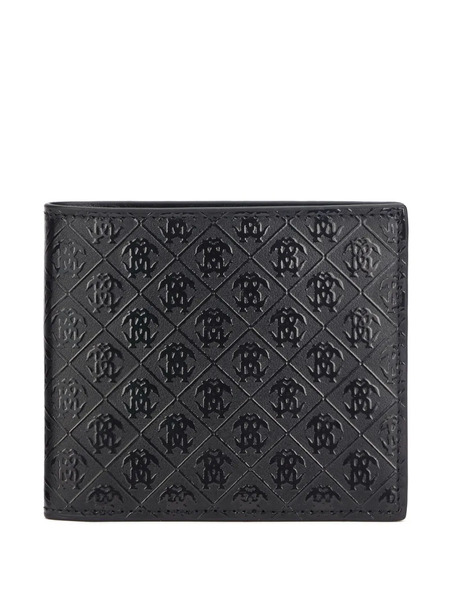  Roberto Cavalli Portafoglio Bi-fold Goffrato - Nero 