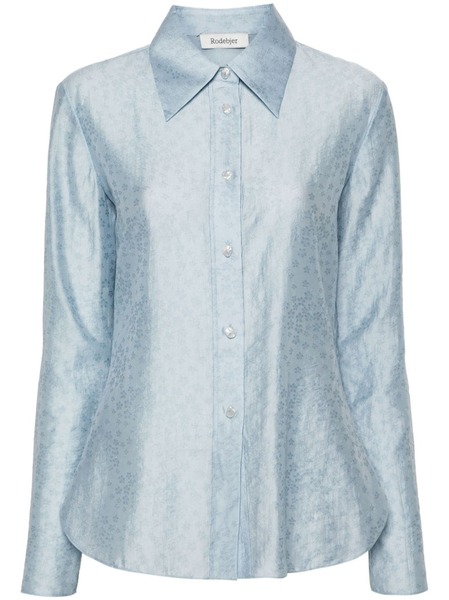  Rodebjer Camicia Carmen Con Ricamo A Fiori - Blu 