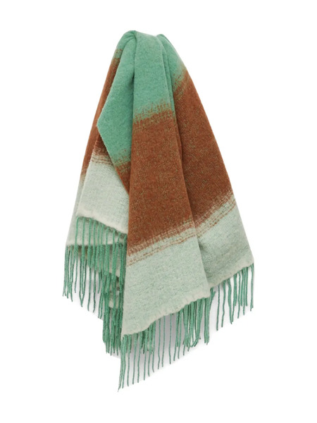  Rodebjer Sciarpa Beau Con Frange - Verde 