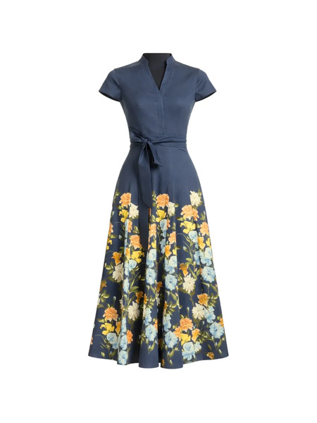  Sachin & Babi Chemisier Midi A Fiori - Blu 