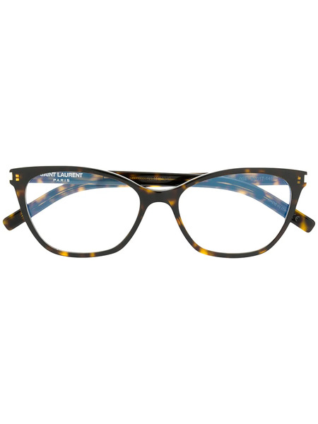  Saint Laurent Eyewear Occhiali Tondi - Marrone 