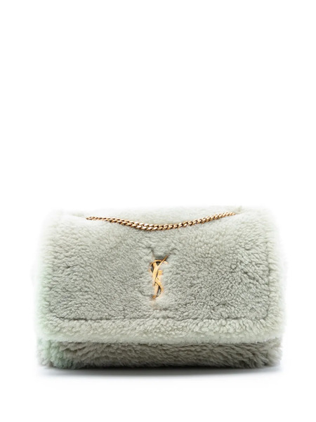  Saint Laurent Pre-owned Borsa A Spalla Kate Media Reversibile In Shearling Con Monogramma 2022 - Grigio 