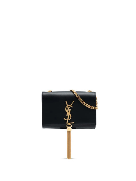  Saint Laurent Pre-owned Borsa A Tracolla Kate In Pelle Di Vitello Con Nappa, Monogramma E Catena 2015 - Nero 