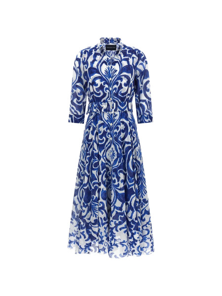 Samantha Sung Abito Aster Con Stampa - Blu 