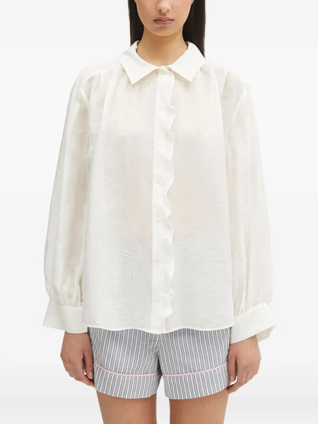  Samsoe Samsoe Camicia Con Ruches - Bianco 
