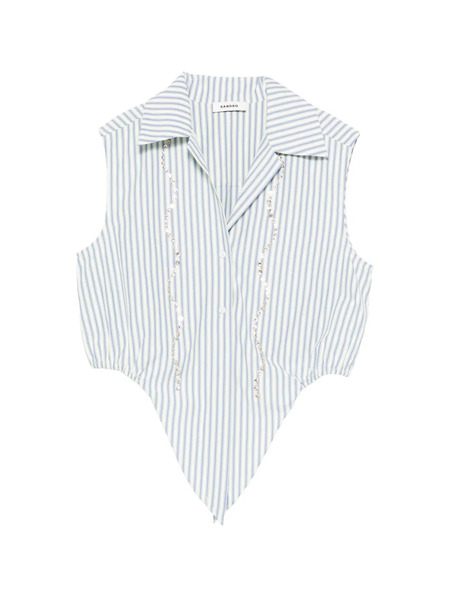  Sandro Camicia A Righe - Bianco 