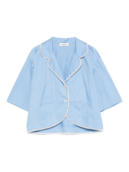  Sandro Camicia Con Perline - Blu 
