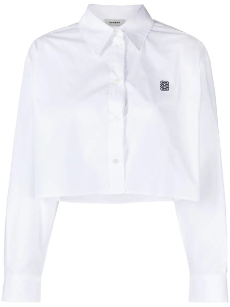  Sandro Camicia Crop - Bianco 