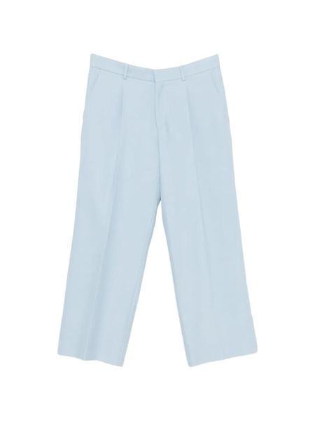  Sandro Pantaloni A Gamba Ampia Con Pieghe - Blu 