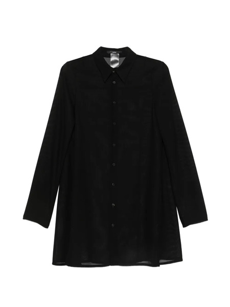  Sapio Camicia Semi Trasparente - Nero 