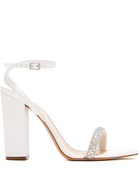  Schutz Sandali Eve Con Cristalli 105mm - Argento 