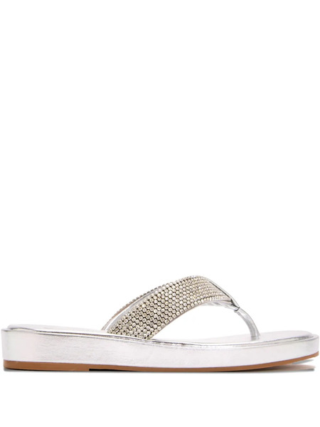  Schutz Sandali Infradito Con Decorazione - Argento 