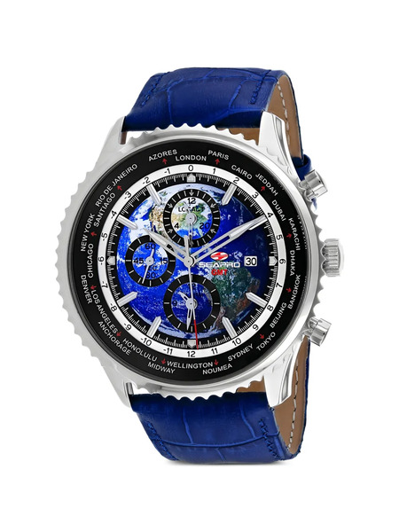  Seapro Orologio Meridian World Timer Gmt 47mm - Blu 