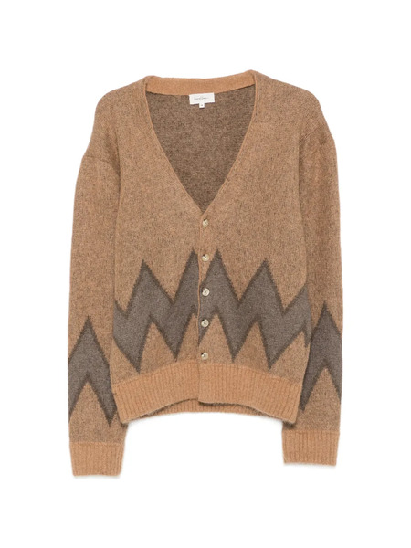  Second/layer Cardigan Chevy Con Motivo Geometrico - Marrone 