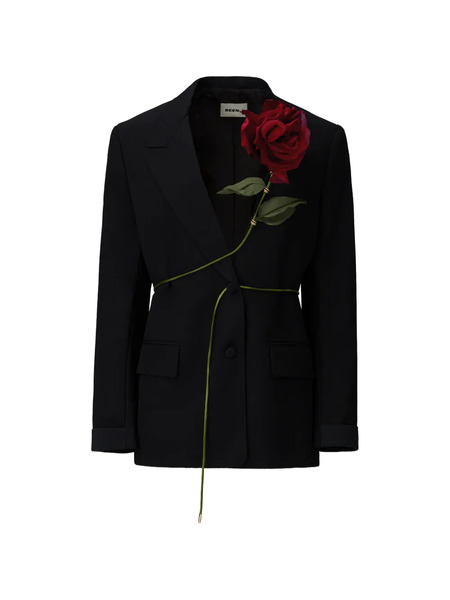  Seen Users Carnivorous Rose Blazer - Nero 
