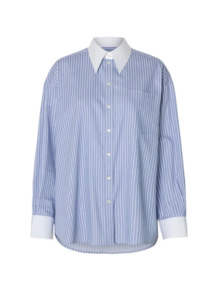  Selected Camicia A Righe - Blu 