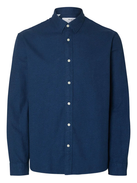  Selected Camicia In Cotone - Blu 