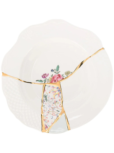  Seletti Piatto Da Dessert Kintsugi - Bianco 