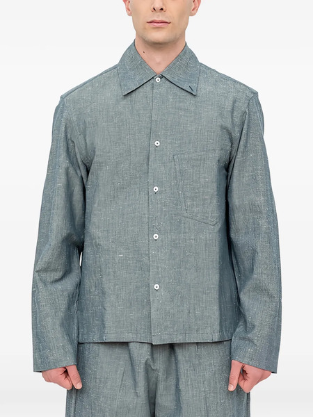  Setchu Camicia In Chambray - Blu 