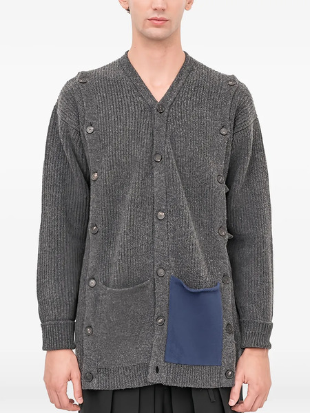  Setchu Cardigan Con Tasche - Grigio 