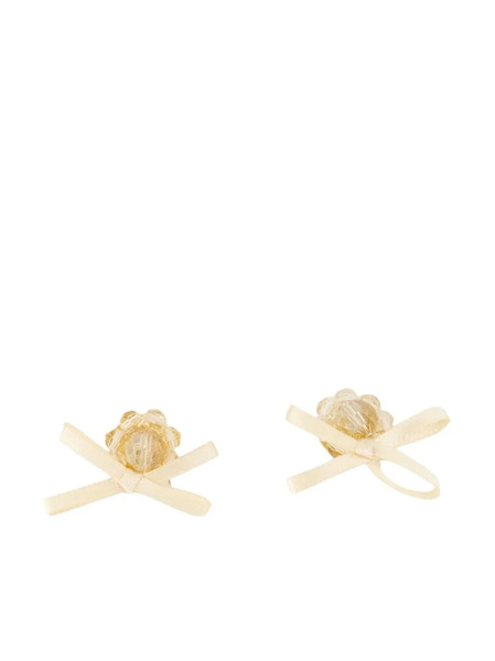  Simone Rocha Orecchini Con Fiocco - Giallo 