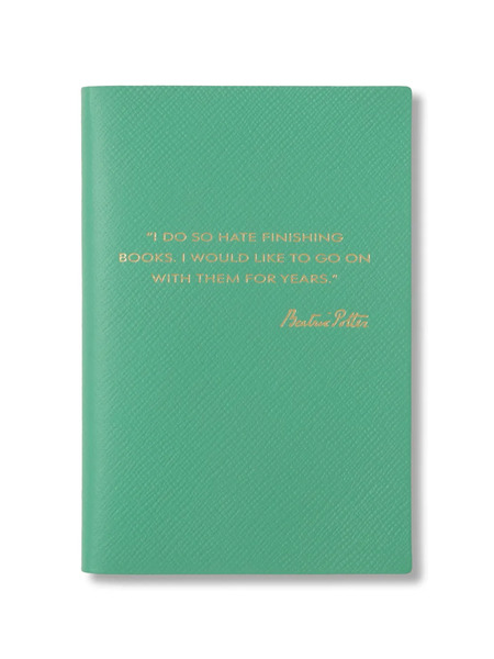  Smythson X Peter Rabbit And Friends Quaderno Chelsea Panama - Verde 