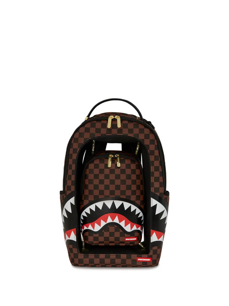  Sprayground Kid Zaino Shark A Quadri - Marrone 