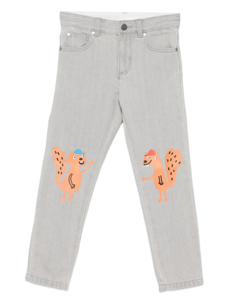  Stella Mccartney Kids Jeans Con Stampa - Grigio 