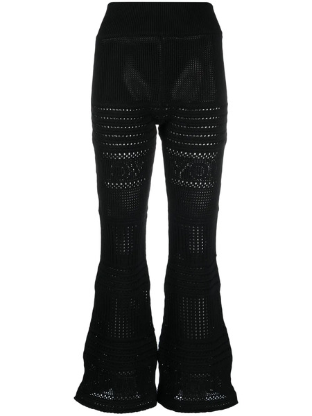  Stella Mccartney Pantaloni Svasati In Maglia - Nero 