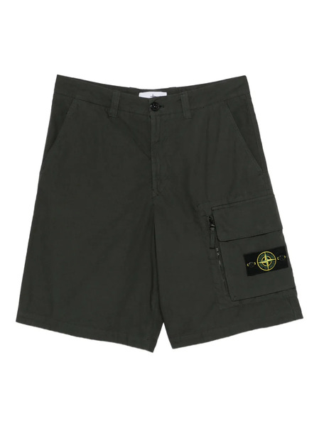  Stone Island Shorts Con Applicazione - Verde 