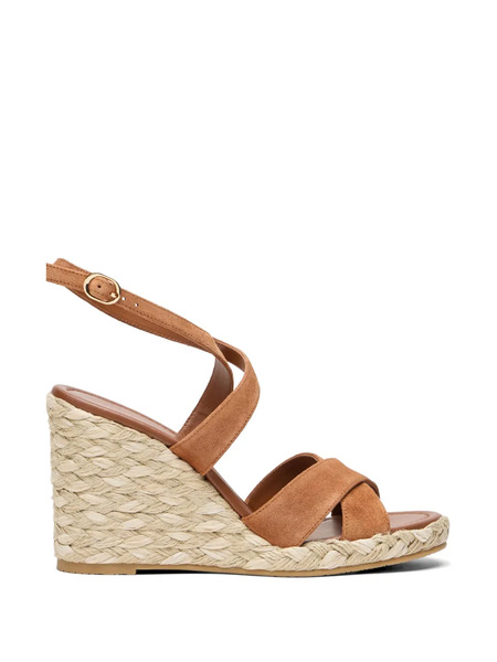  Stuart Weitzman Sandali Alyssa Con Zeppa - Marrone 