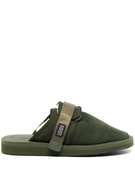  Suicoke Slippers Zavo-mab Foderate In Shearling - Verde 