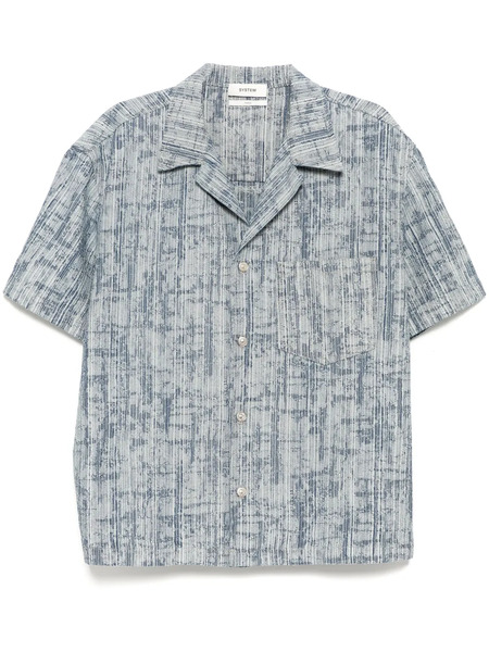  System Camicia Denim Con Effetto Jacquard - Blu 