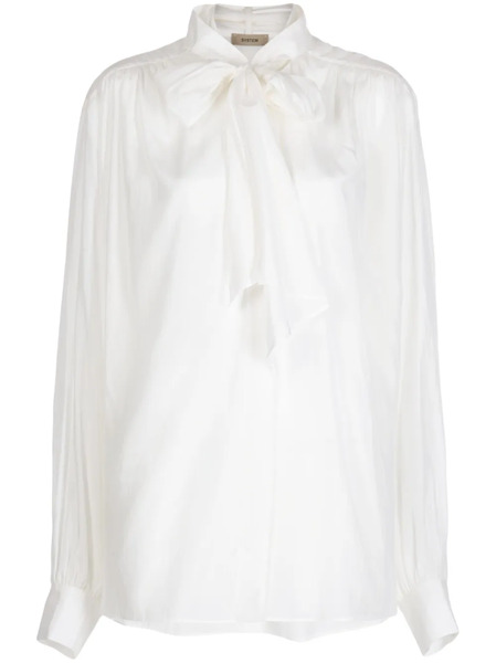  System Camicia Semi Trasparente - Bianco 