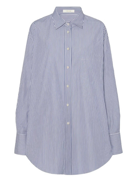  The Row Camicia A Righe In Cotone - Blu 