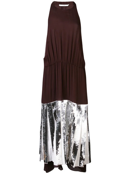  Tibi Abito Con Paillettes Claude - Marrone 