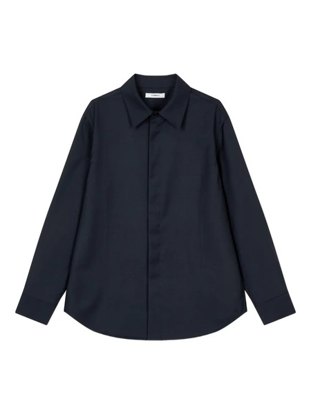  Tomboy Camicia Con Chiusura Nascosta - Blu 