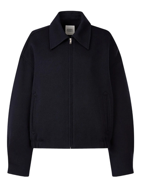  Tomboy Giacca In Lana Con Zip - Blu 