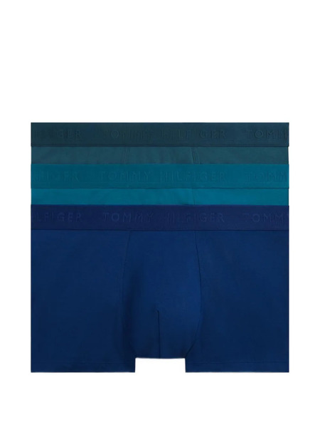  Tommy Hilfiger Set 3 Boxer Con Banda Logata - Blu 