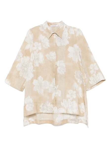  Transit Camicia A Fiori - Marrone 
