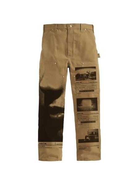  Travis Scott Pantaloni Con Stampa - Toni Neutri 