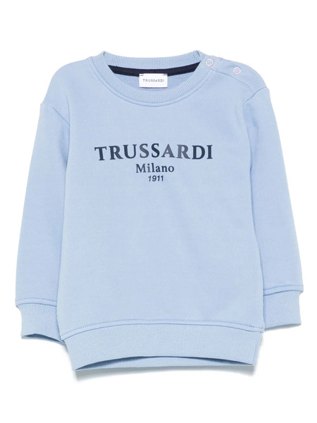  Trussardi Junior Felpa Con Stampa Logo - Blu 